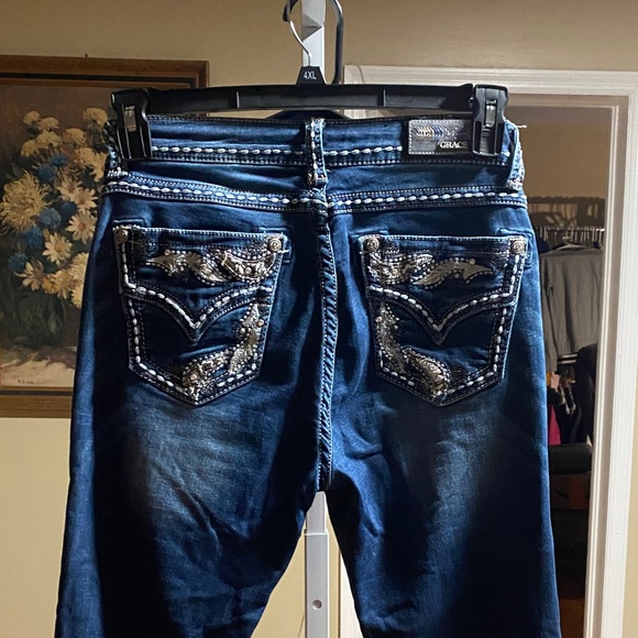 Grace Dark Blue Easy Fit Jeans - Picture 4 of 5